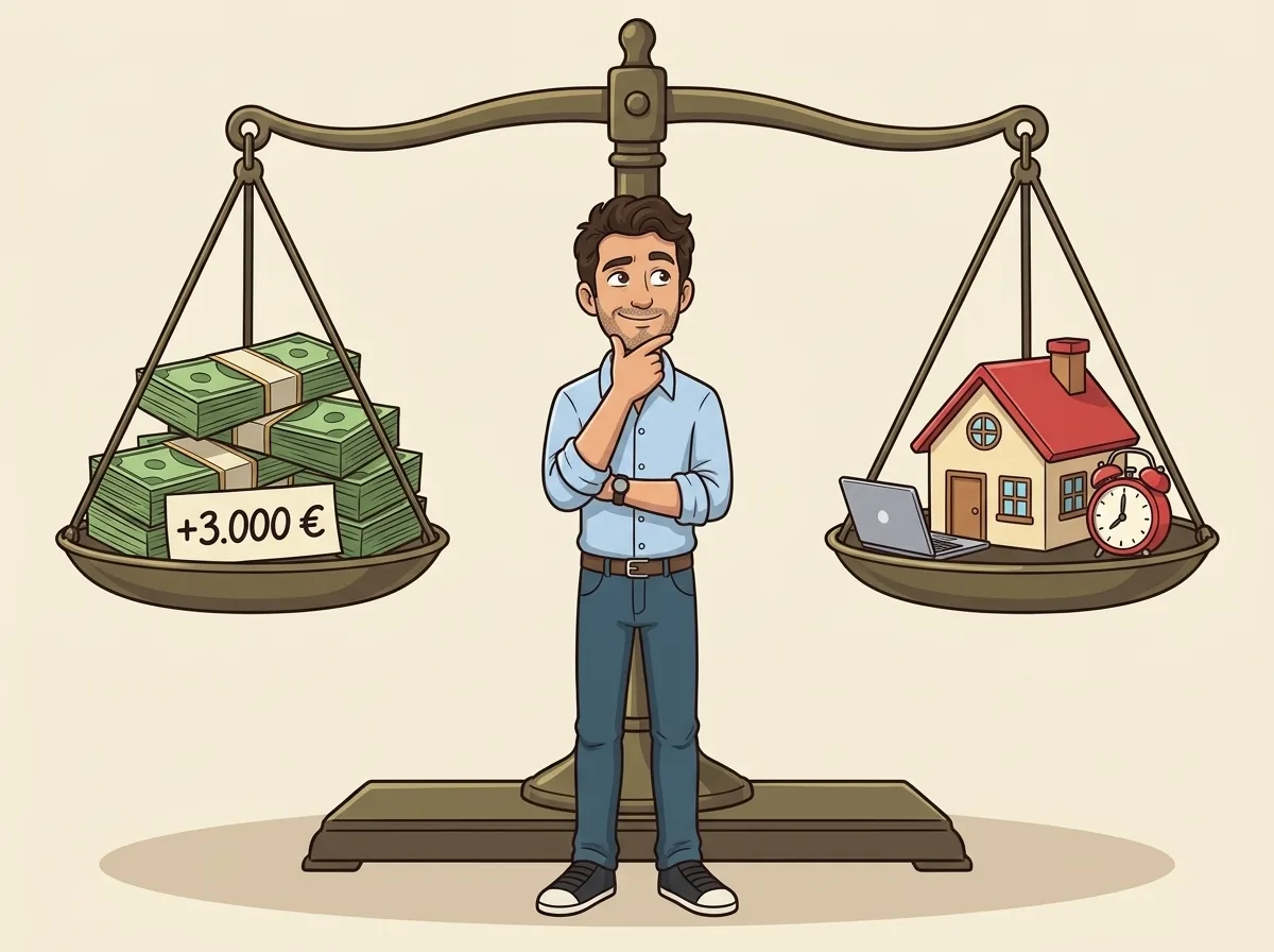 ¿Compensa cambiar de trabajo por menos sueldo? Balanza entre sueldo y teletrabajo.
