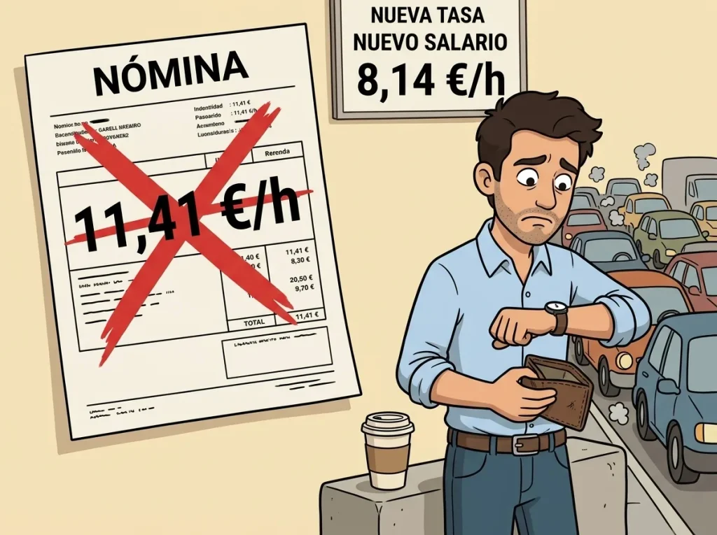 Salario por hora de la nómina frente al salario por hora real